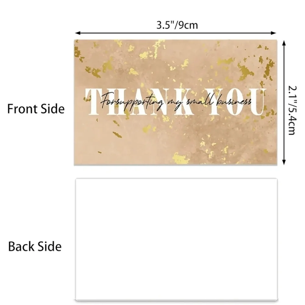 300PCS Thank You For Supporting My Business Floral Cards, 6 Styles - 2